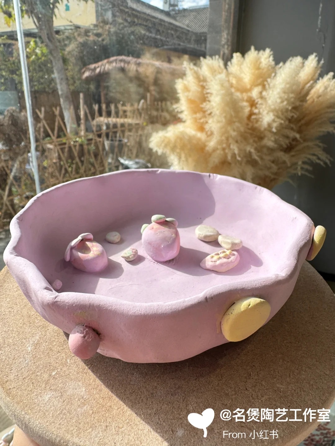 名煲陶艺：陶艺DIY，每个都是艺术品，粉色治愈系