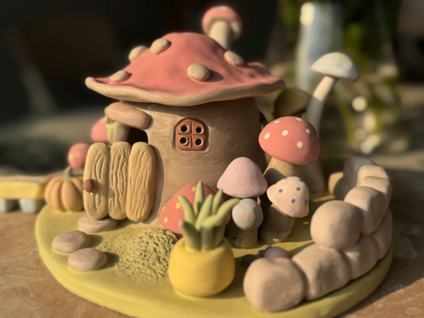 名煲陶艺：陶艺DIY，蘑菇房子来啦