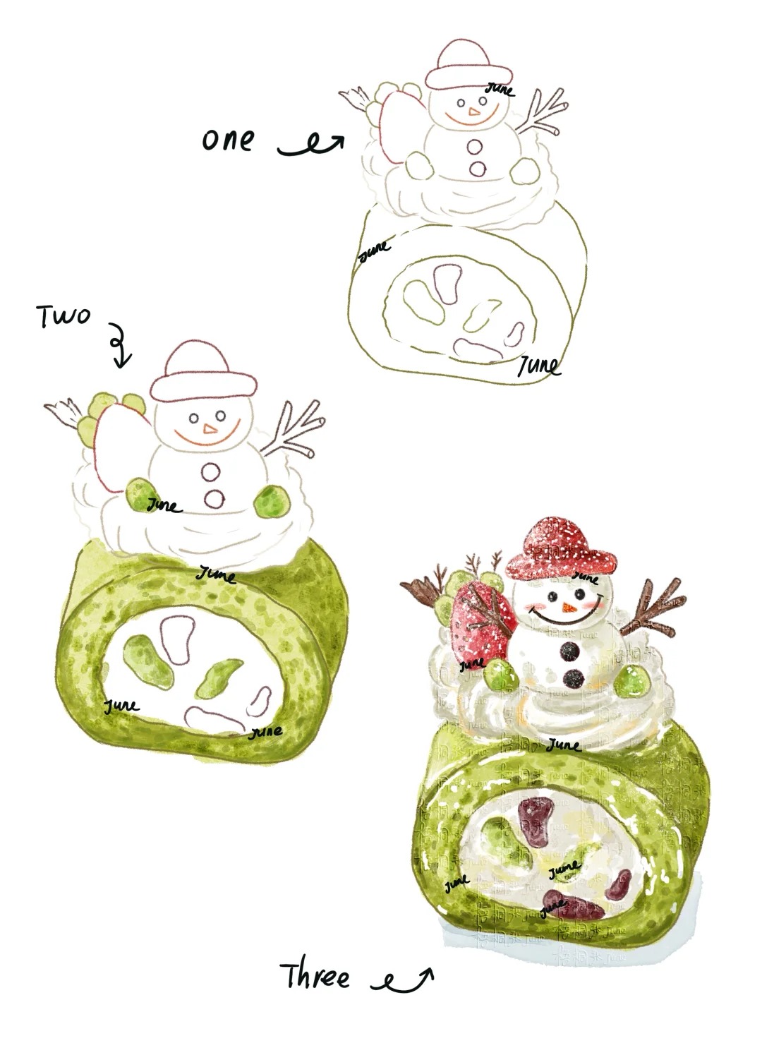 梧桐张：插画日记D30 | 香草 | 抹茶 | 薄巧 | 蛋糕