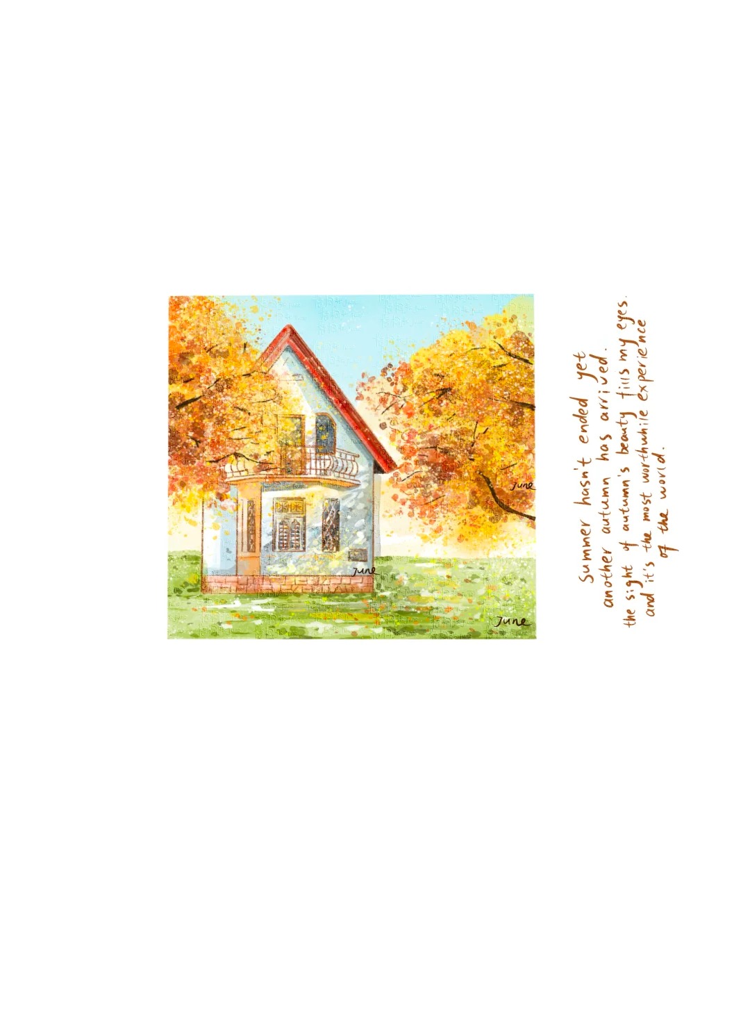 梧桐张：插画日记D50 | 我的秋日画册