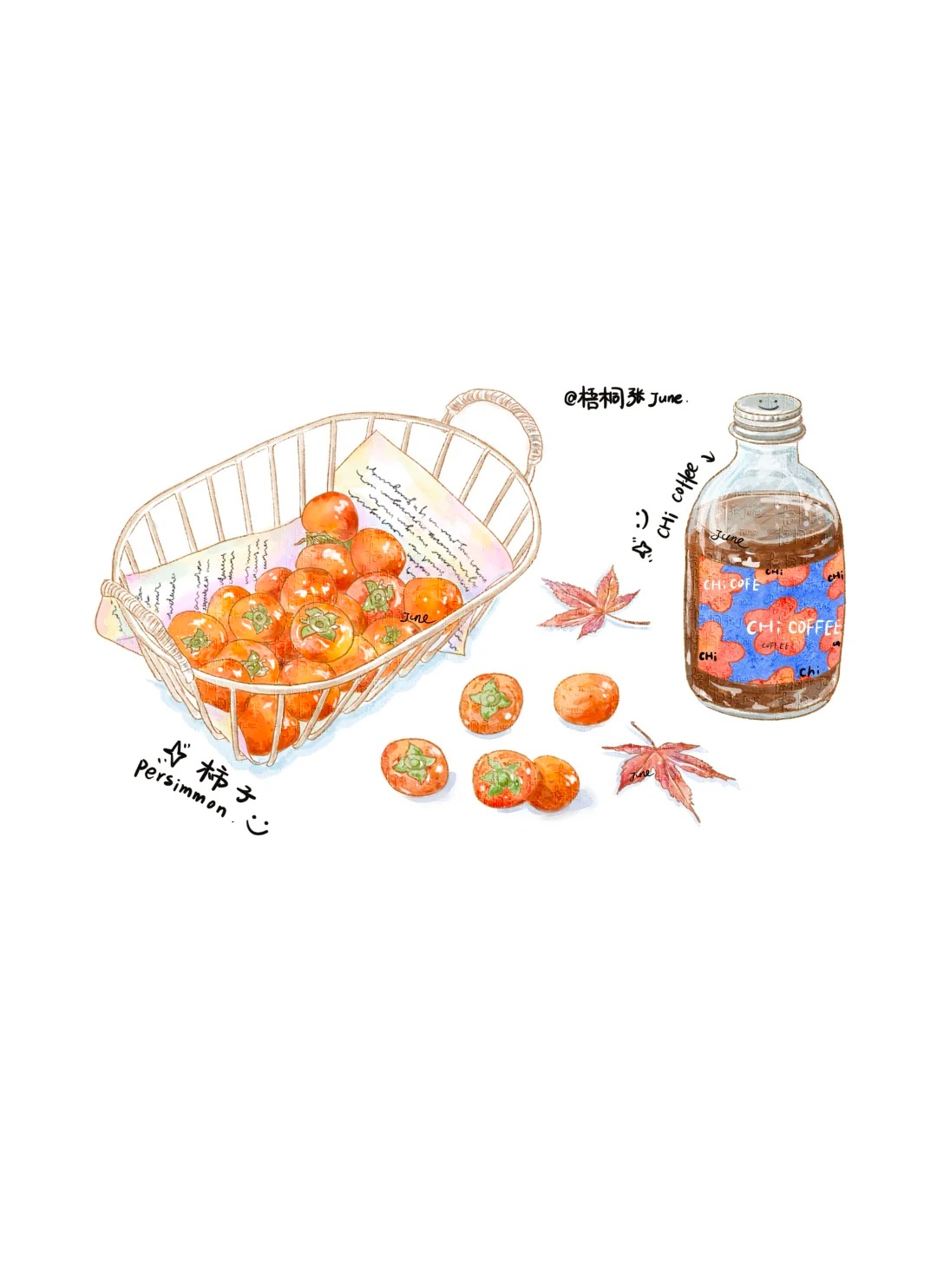 梧桐张：插画日记D53 | 卤肉面 | 芝士虾